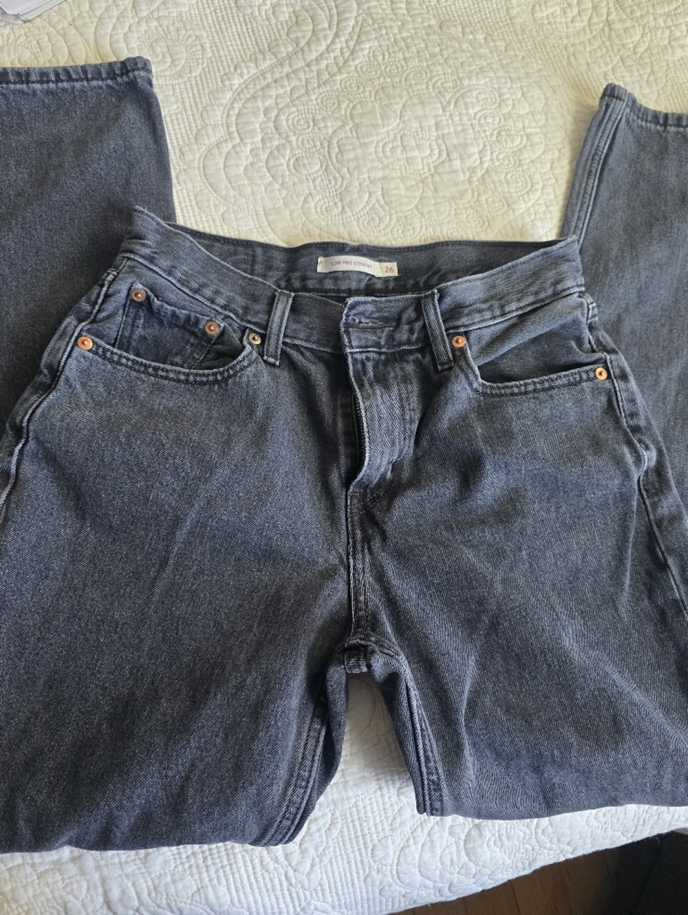Low Pro Washed Black Denim Jeans
